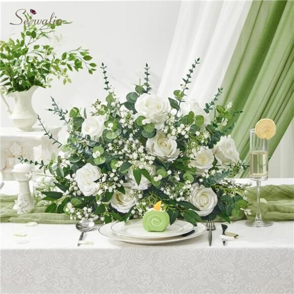 Artificial Eucalyptus Stems 100pcs Babys Breath Greenery Leaves for Wedding Bouq - Picture 2 of 7